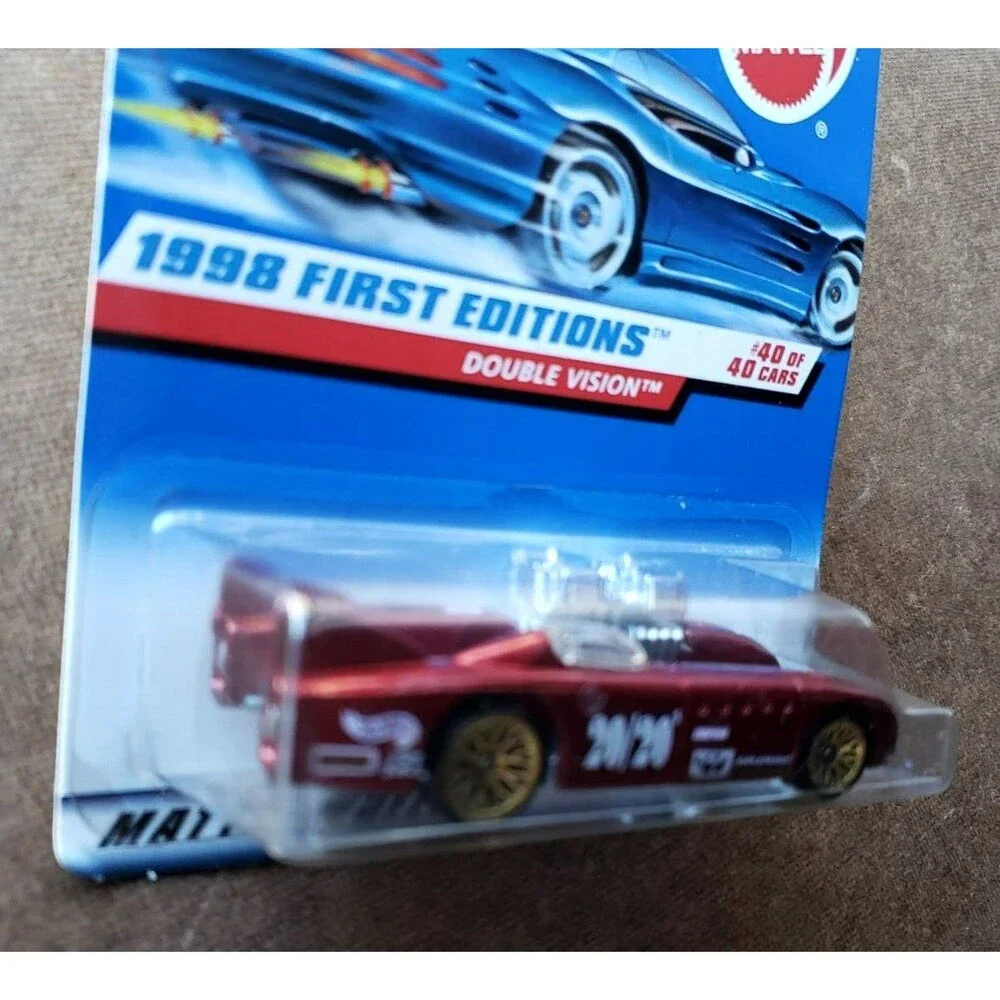 Hot Wheels 1998 First Editions DOUBLE VISION RED 40/40 1:64 #684 Gold Lace Wheel